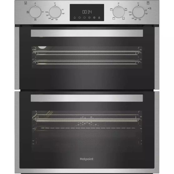 HOTPOINT DUH10DIX 60cm Built-Under Electric Double Oven - Inox