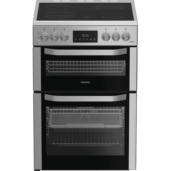 HOTPOINT HDE6VDCASX 60cm Double Oven Cooker - Inox