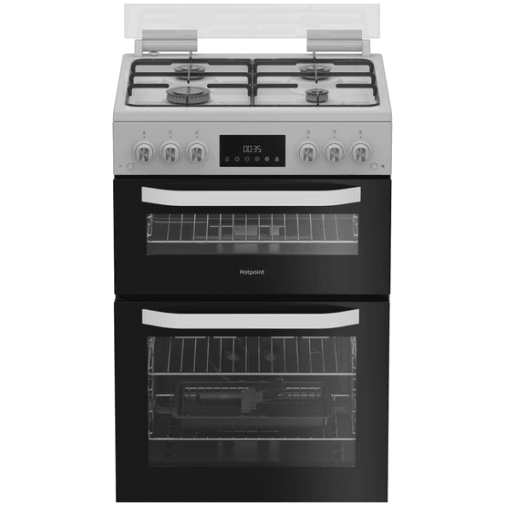 HOTPOINT HDG6GDCW 60cm Gas Double Oven Cooker - White