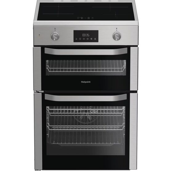 HOTPOINT HDE6IDC2X 60cm Electric Induction Double Cooker Inox