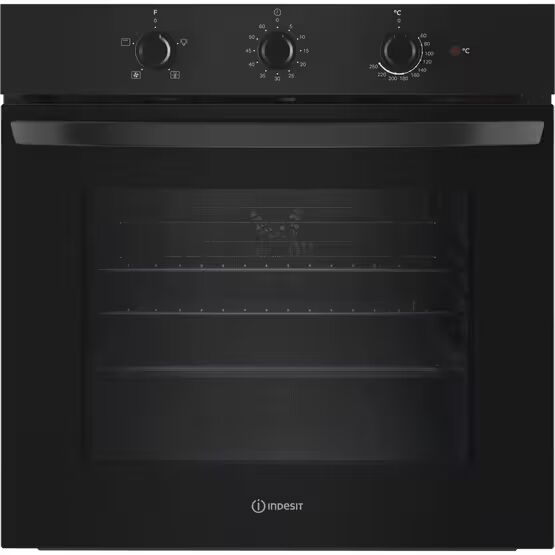 INDESIT IO233BUK Built-In 60cm Single Electric Oven - Black