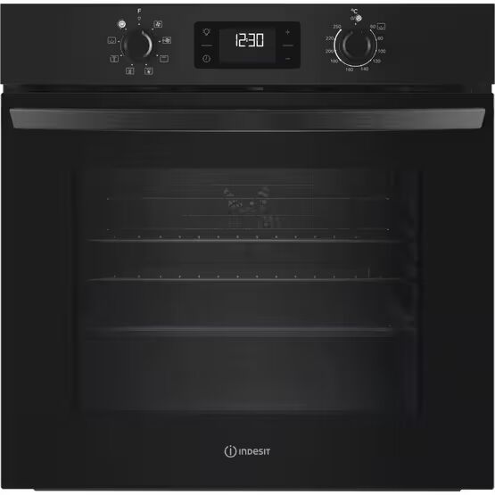 INDESIT IO253BUK Built-In 60cm Single Electric Oven - Black
