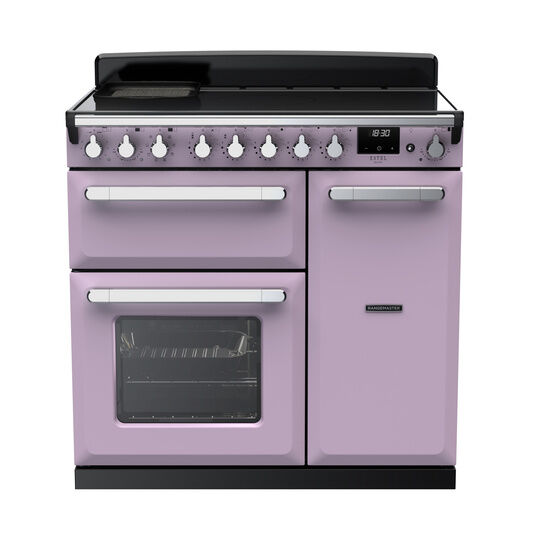 RANGEMASTER ESDL90EIPHTH/CM1 Estel Deluxe 90cm Induction Range Cooker - Heather/Chrome