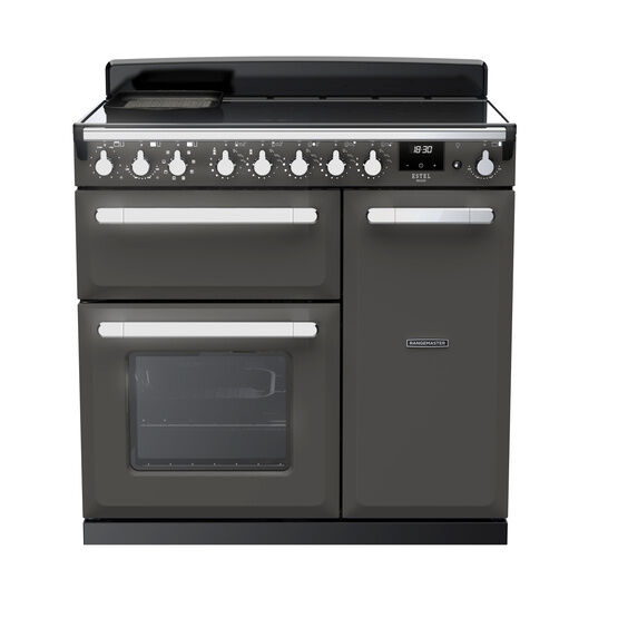 RANGEMASTER ESDL90EIPSLT/CM1 Estel DLX 90 Induction Range Cooker - Slate/Chrome
