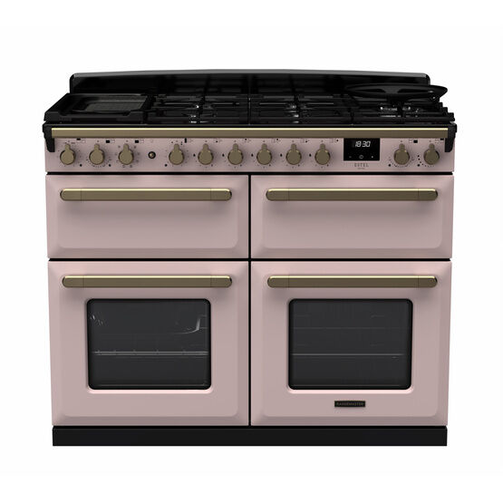 RANGEMASTER ESDLB110DFPPPK/AB1 Estel DLX 110 BC Dual Fuel - Pale Pink/Brass