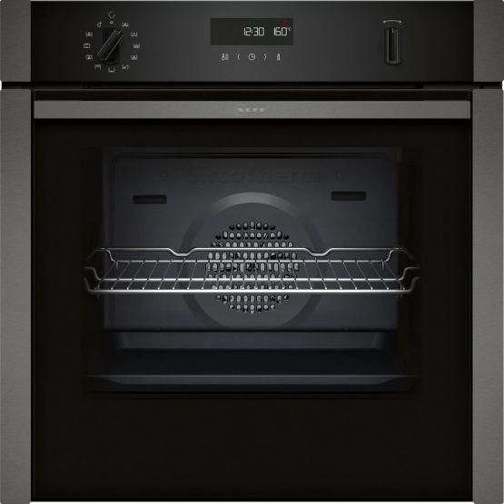 NEFF B6ACH7AG7B Built-In 60cm Slide and Hide Single Oven - Graphite