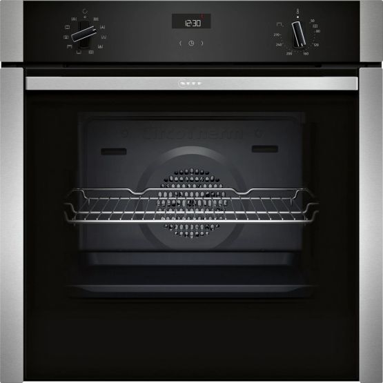 NEFF B3ACE4AN3B Built-In Slide and Hide Single Oven - Stainless Steel