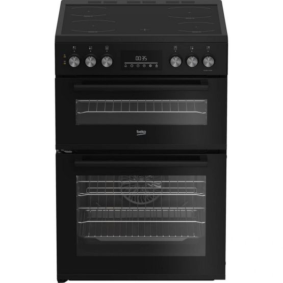 BEKO EDC6731K 60cm Electric Double Oven Cooker Ceramic Black