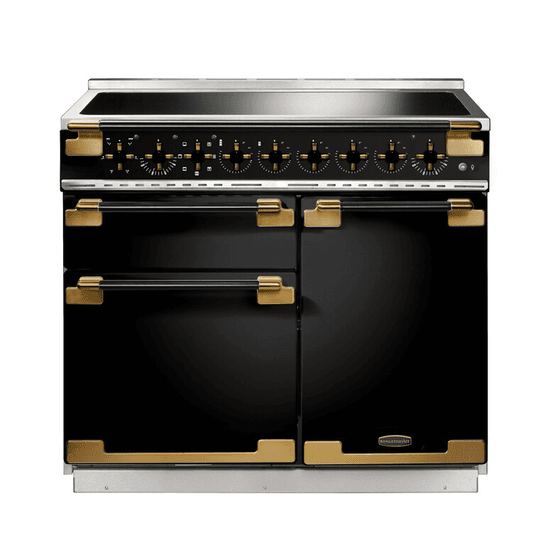 RANGEMASTER ELS100EIGB/BE Elise Lux 100cm Induction Range - Black with Black / Antique Brass Trim