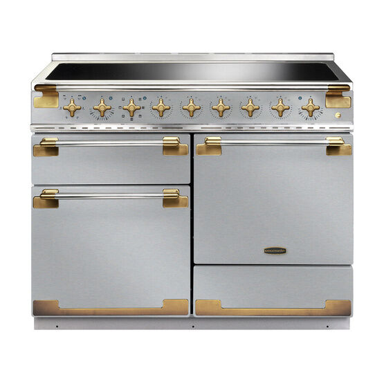 RANGEMASTER ELS110EISS/AB Elise Lux 110cm Induction Range - Stainless Steel with Antique Brass Trim