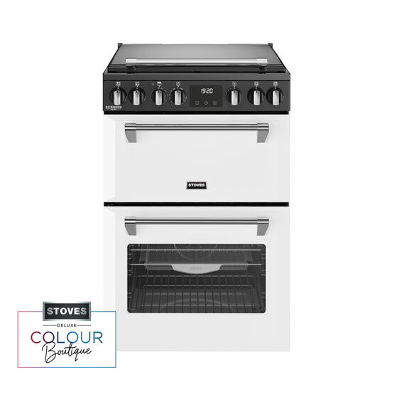 STOVES 444411993 Richmond Deluxe 60cm Dual Fuel Cooker - Ice White