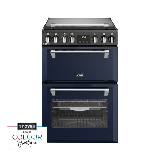 STOVES 444411995 Richmond Deluxe 60cm Dual Fuel Cooker - Midnight Blue