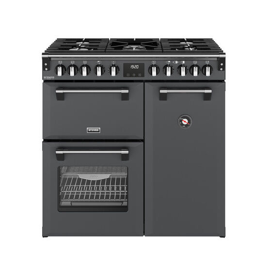 STOVES 444412003 Richmond Deluxe 90cm Dual Fuel Range Cooker - Anthracite