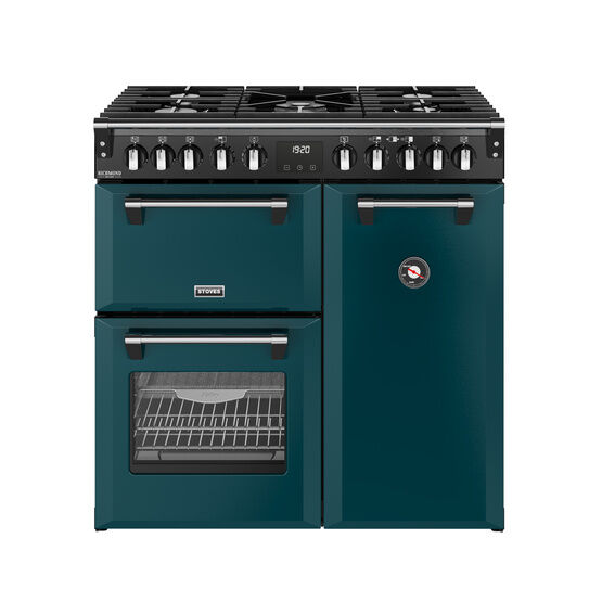 STOVES 444412007 Richmond Deluxe 90cm Dual Fuel Range Cooker - Deep Marine