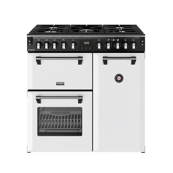STOVES 444412004 Richmond Deluxe 90cm Dual Fuel Range - Ice White