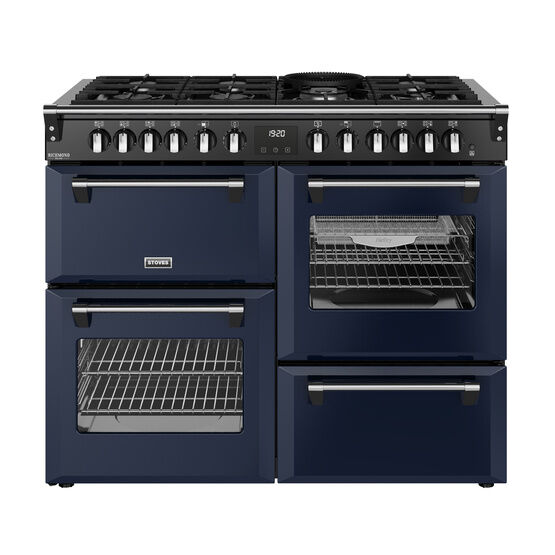 STOVES 444412030 Richmond Deluxe 110cm Dual Fuel Range Cooker - Midnight Blue