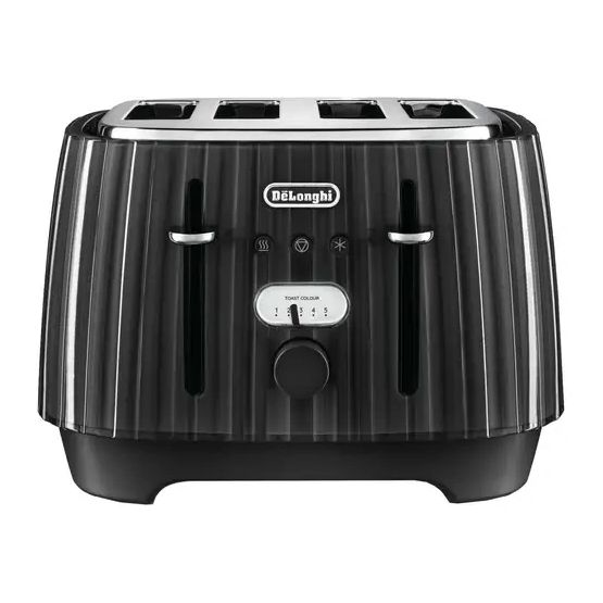 DELONGHI DL3002 4 Slice Ballerina Toaster - Black