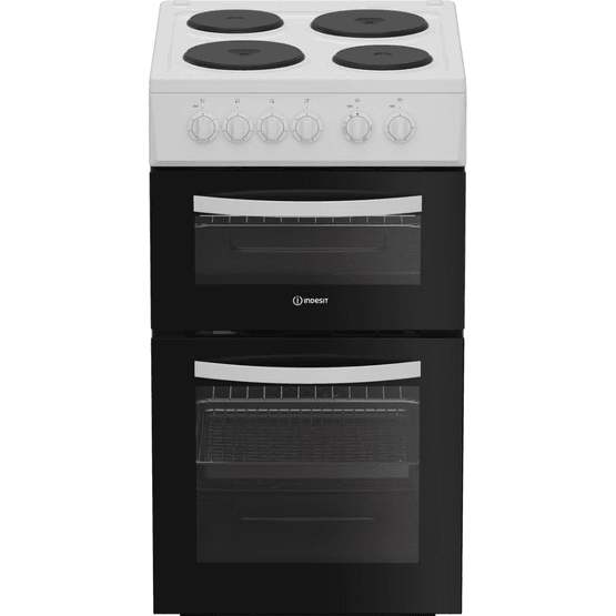 INDESIT ITE5EMW 50cm Electric Twin Cavity Cooker - White