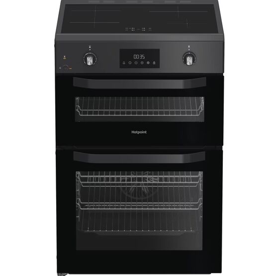 HOTPOINT HDE6IDC2SA Induction Double Cooker 60CM with Multiflow Anthracite