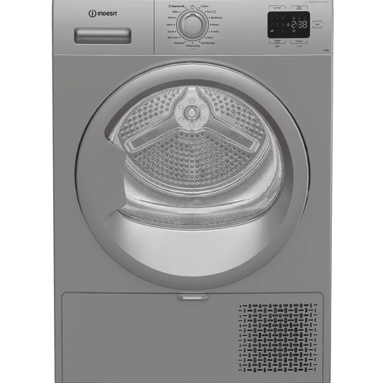 INDESIT CYD92DSSUK Freestanding 9kg Heat Pump Tumble Dryer - Silver