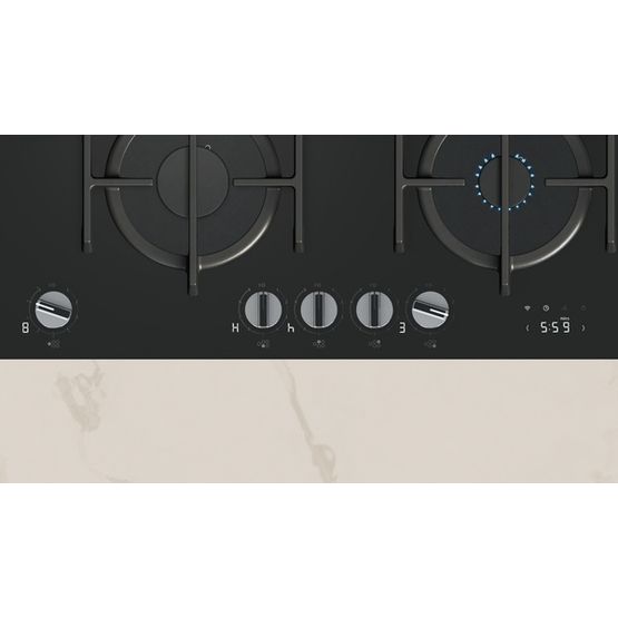 Buy NEFF T29RHS4S0 N90 90cm Wide 5 Burner Gas Hob Black Tempered Glass ...