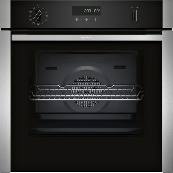 NEFF B6ACH7AN7B N50 Built-In 60cm Single Oven Slide &amp; Hide - Stainless Steel