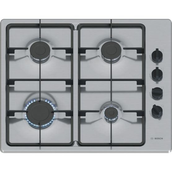 BOSCH PBP6B5K60 Series 2 60cm 4 Burner Gas Hob - Stainless Steel