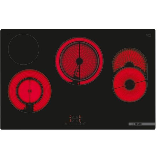 BOSCH PKH811BB1D Series 4 80cm 4 Zone Electric Hob - Black