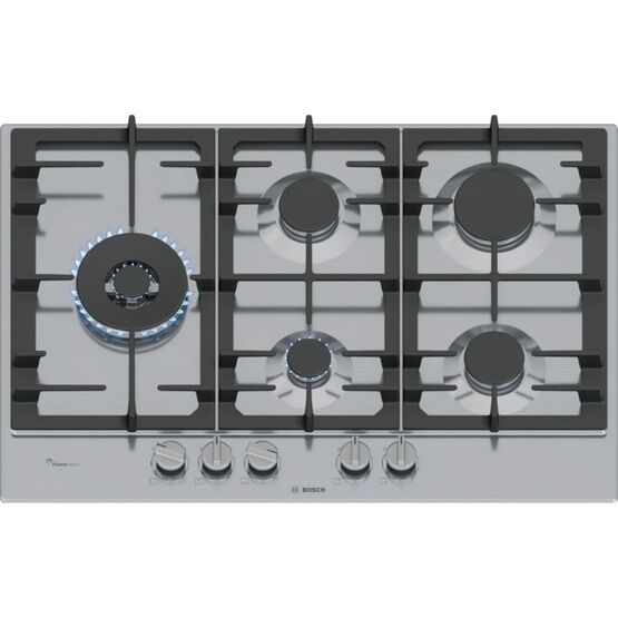 BOSCH PCS7A5I90 Series 6 5 Burner 75cm Gas Hob - Stainless Steel