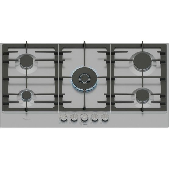 BOSCH PCR9A5I90 Series 6 5 Burner 90cm Gas Hob - Stainless Steel