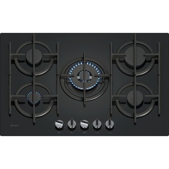 NEFF N70 T27PIQ4S0 Gas Hob 75 cm Tempered Glass - Black