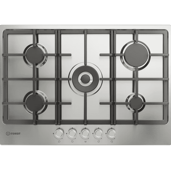 INDESIT 75CM 5 Burner Gas Hob - Stainless Steel THP751WIXI1