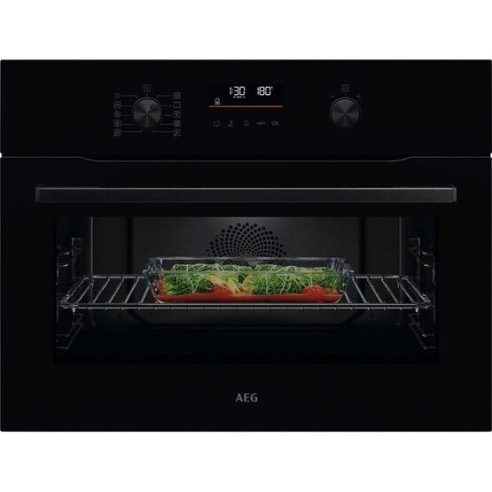 AEG OK6NK40K 6000 CombiQuick Integrated Microwave Oven 44L Black