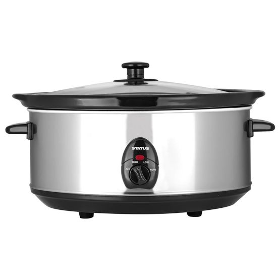 STATUS SANANTONIO1PKB2 San Antonio 6.5L Oval Slow Cooker Stainless Steel
