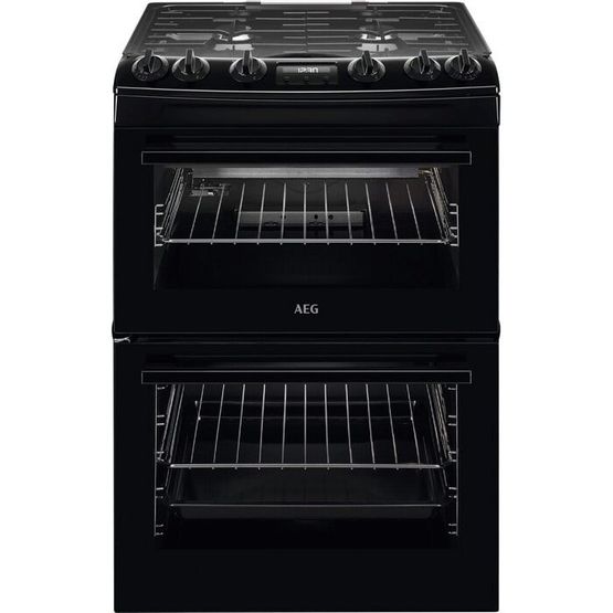 AEG CGX6130ACB 60cm Gas Double Oven Cooker Black