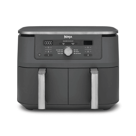 NINJA DZ400UK 9.5 litre 6-in-1 Dual Zone Air Fryer - Gun Metal Grey