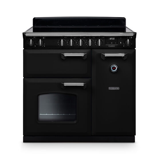 RANGEMASTER CL90EIPGBL/CM1 Classic 90cm Induction Gloss Black/Chrome